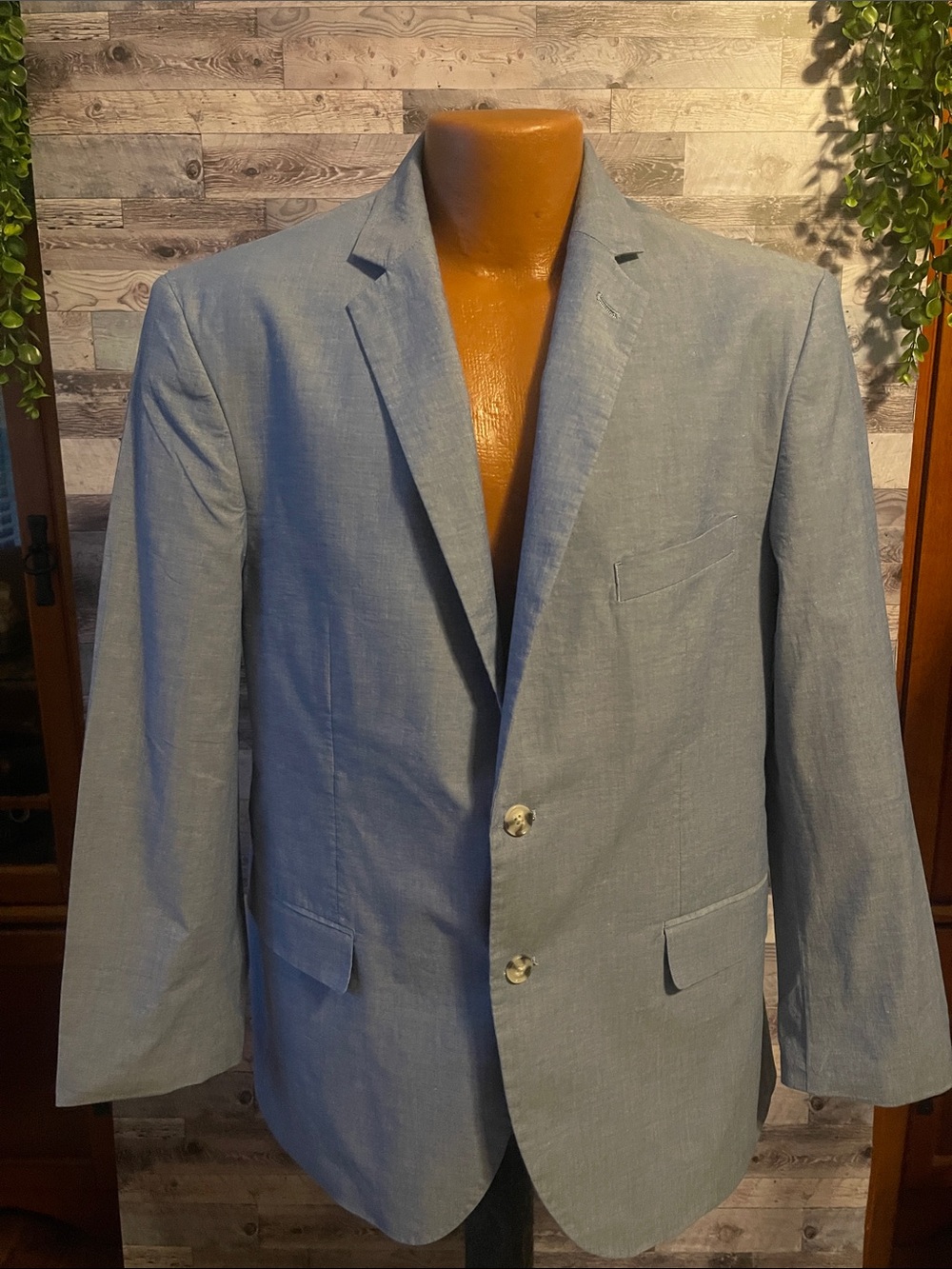 Alan Flusser Light Blue Men's Sport Coat - Two-Button Blazer